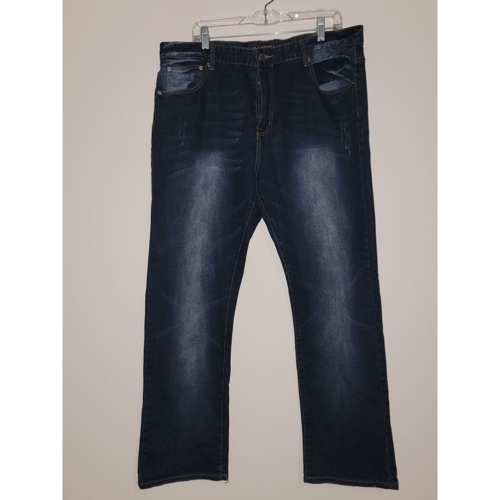 Carbon Relaxed Straight Freedom‎ Flex Jeans Men's 38x32 Dark Wash